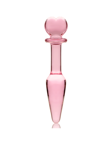 NEBULA SERIES BY IBIZA - MODELLO 7 PLUG ANALE VETRO BOROSILICATO ROSA 13.5 CM -O- 3 CM