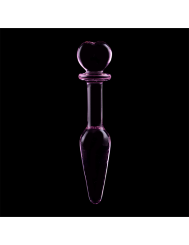 NEBULA SERIES BY IBIZA - MODELLO 7 PLUG ANALE VETRO BOROSILICATO ROSA 13.5 CM -O- 3 CM