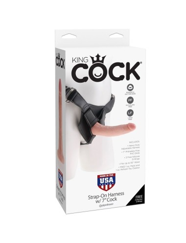 KING COCK - IMBRACATURA PER CAZZO KING CON PENE REALISTICO 17,8 CM