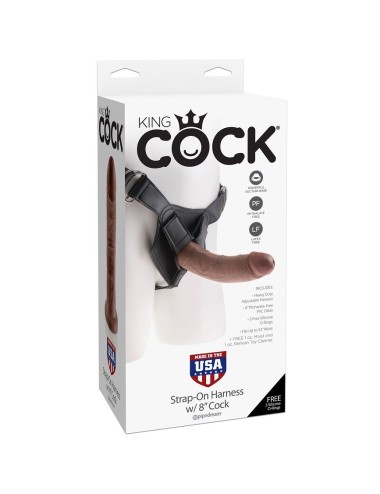 KING COCK - IMBRACATURA PER CAZZO KING CON PENE MARRONE REALISTICO 20