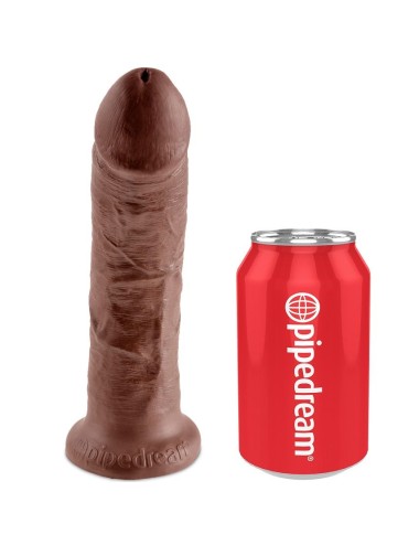 KING COCK - IMBRACATURA PER CAZZO KING CON PENE MARRONE REALISTICO 20,3 CM