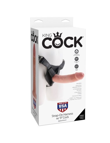 KING COCK - IMBRACATURA PER CAZZO KING CON PENE NATURALE REALISTICO 22,9 CM