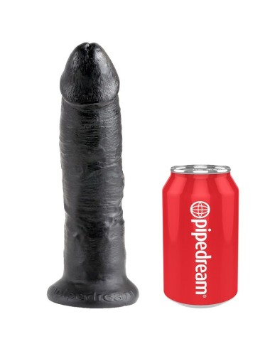 KING COCK - IMBRACATURA PER CAZZO KING CON PENE NERO REALISTICO 22,9 CM