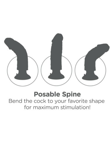 KING COCK - DILDO VIBRATORE CON TESTICOLI 25.5 CM COLORE MARRONE