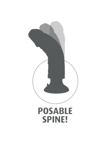 KING COCK - DILDO VIBRATORE CON TESTICOLI 25.5 CM COLORE MARRONE