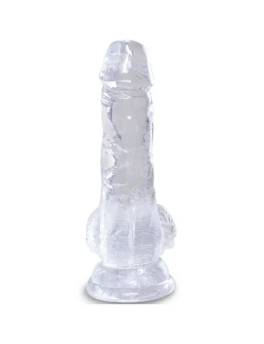 KING COCK - CLEAR PENE REALISTICO CON SFERE 10.1 CM TRASPARENTE