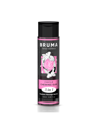 BRUMA - OLIO DA MASSAGGIO PREMIUM EFFETTO CALORE SAPORE GOMMA 3 IN 1 - 100 ML