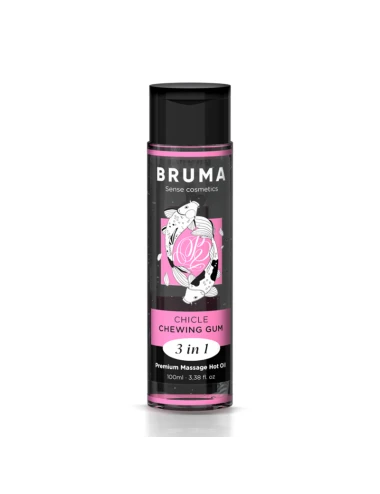 BRUMA - OLIO DA MASSAGGIO PREMIUM EFFETTO CALORE SAPORE GOMMA 3 IN 1 - 100 ML