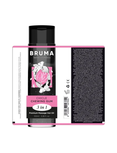 BRUMA - OLIO DA MASSAGGIO PREMIUM EFFETTO CALORE SAPORE GOMMA 3 IN 1 - 100 ML