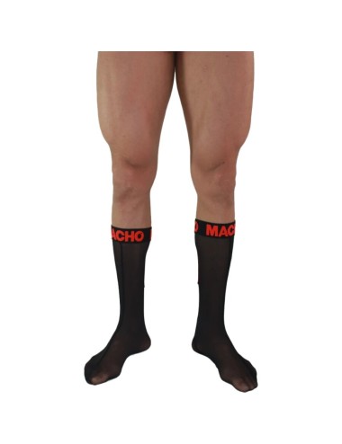 MACHO - CALZINI SOTTILI TAGLIA UNICA NERO/ROSSO