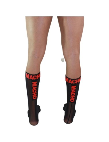 MACHO - CALZINI SOTTILI TAGLIA UNICA NERO/ROSSO