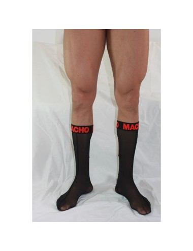 MACHO - CALZINI SOTTILI TAGLIA UNICA NERO/ROSSO