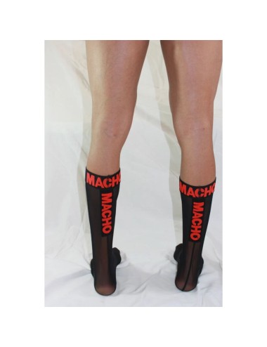 MACHO - CALZINI SOTTILI TAGLIA UNICA NERO/ROSSO