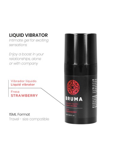 BRUMA - VIBRATORE LIQUIDO ULTRA SCORREVOLE FRAGOLA 15 ML