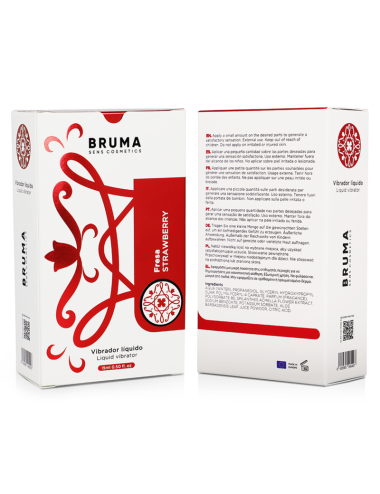 BRUMA - VIBRATORE LIQUIDO ULTRA SCORREVOLE FRAGOLA 15 ML
