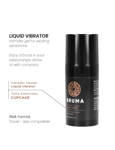 BRUMA - VIBRATORE LIQUIDO ULTRA SCORREVOLE CUPCAKE 15 ML