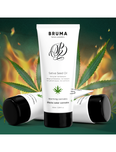BRUMA - GEL SCORREVOLE ALL''OLIO DI SEMI DI SATIVA SCALDANTE GUSTO CANNABIS 100 ML