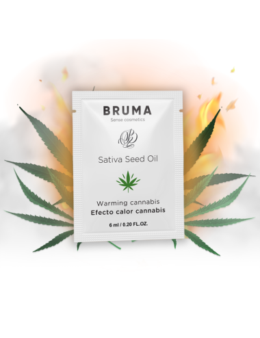 BRUMA - GEL SCORREVOLE ALL''OLIO DI SEMI DI SATIVA GUSTO CANNABIS RISCALDANTE 6 ML
