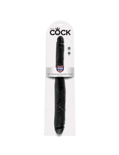 KING COCK DILDO DOBLE NEGRO 40.6 CM