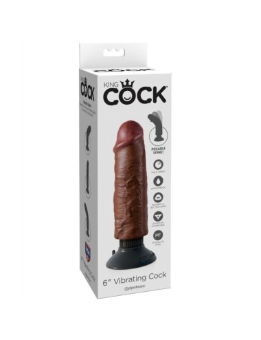 KING COCK - CAZZO VIBRANTE MARRONE 15