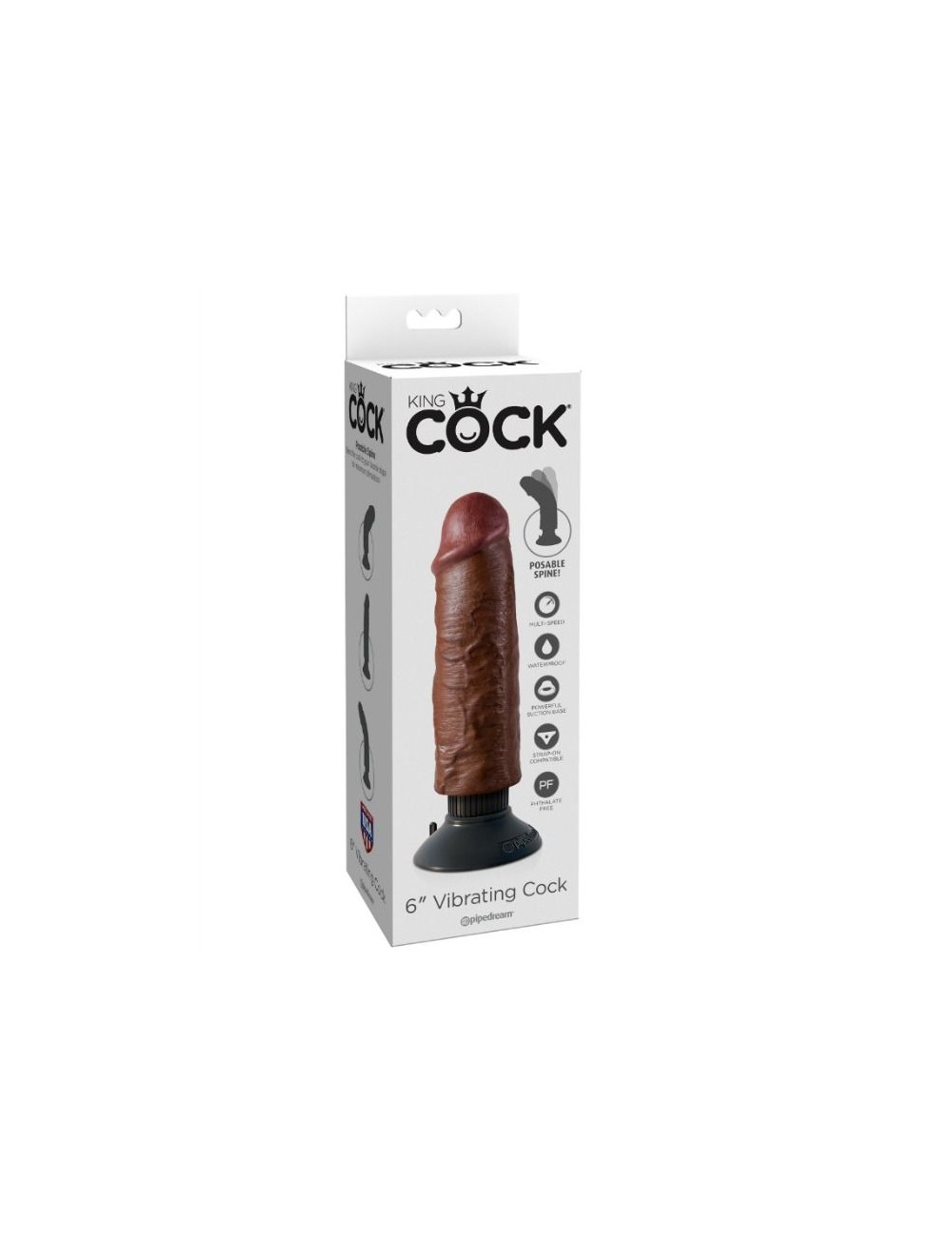 KING COCK - CAZZO VIBRANTE MARRONE 15 KING COCK - CAZZO VIBRANTE MARRONE 15