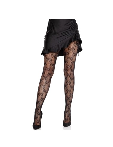LEG AVENUE - COLLANT A RETE CON FIOCCO NERO