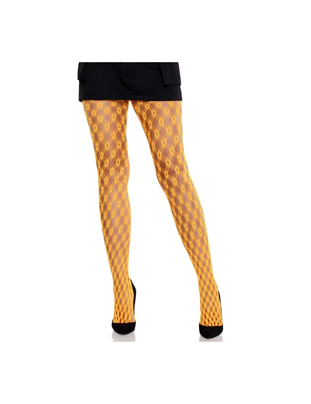 LEG AVENUE - COLLANT IN PIZZO CON OCCHIELLI NEON ARANCIONE LEG AVENUE - COLLANT IN PIZZO CON OCCHIELLI NEON ARANCIONE