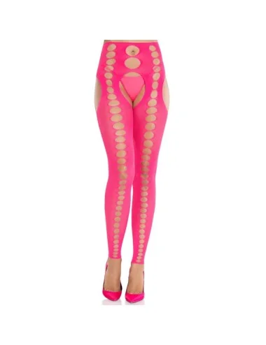 LEG AVENUE - CALZE COPRENTI SENZA SPALLINE E SENZA CUCITURE ROSA NEON