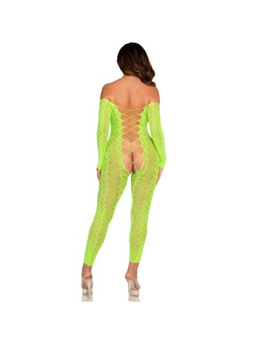 LEG AVENUE - BODYSTOCKING SENZA CAVALLO EXOTIC SNAKE LACE NEON GREEN