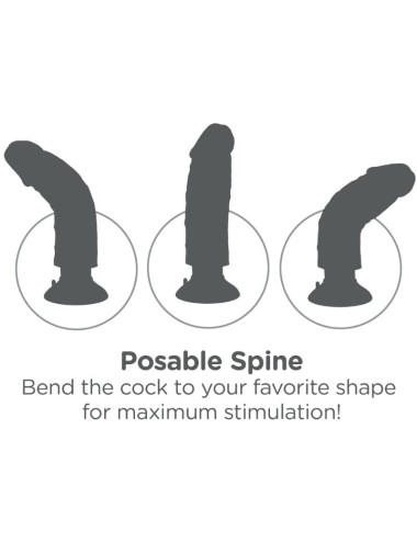 KING COCK - DILDO VIBRATORE 15.24 CM NATURALE
