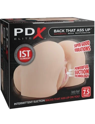 PDX ELITE - BACK THAT ASS UP MASTURBATORE REALISTICO VIBRANTE PER VAGINA E ANO
