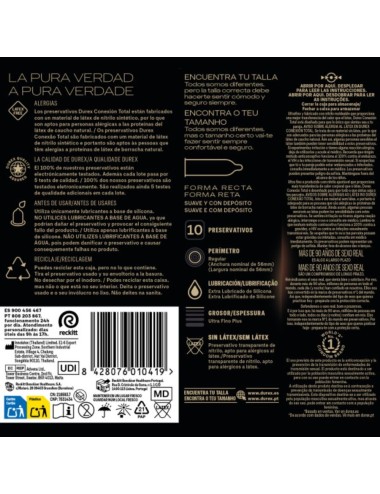 DUREX - TOTAL CONNECTION ULTRA FINE PLUS SENZA LATTICE 10 UNITÀ