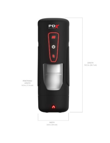 PDX ELITE - MASTURBATORE AUTOMATICO MILK ME HOTTER CON VIBRAZIONE A SPINTA E EFFETTO CALORE