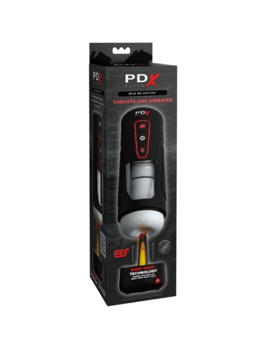 PDX ELITE - MASTURBATORE AUTOMATICO MILK ME HOTTER CON VIBRAZIONE A SPINTA E EFFETTO CALORE