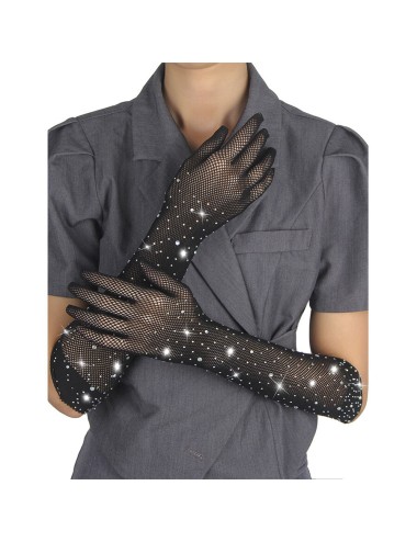 SUBBLIME - 957469SHINE GUANTI TRASPARENTI NERI S/M