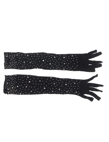 SUBBLIME - 957469SHINE GUANTI TRASPARENTI NERI S/M
