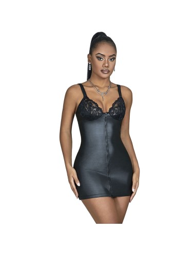 SUBBLIME - 957575 ABITO IN PELLE CON ZIP NERO L/XL