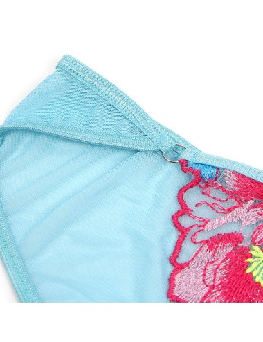 SUBBLIME - 957650 SET REGGISENO E CINTURA RICAMO FIORI ROSA L/XL