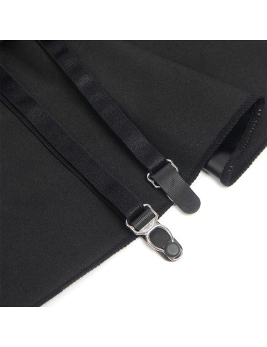 SUBBLIME - 957711 ABITO IN PELLE CON ZIP E PIZZO NERO L/XL