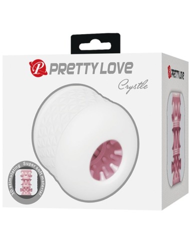 PRETTY LOVE - MASTURBATORE MASCHILE BIANCO CRYSTLE