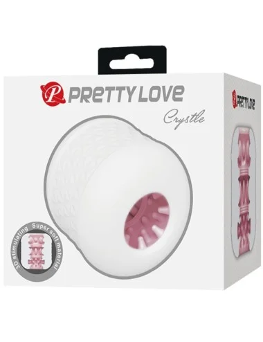 PRETTY LOVE - MASTURBATORE MASCHILE BIANCO CRYSTLE