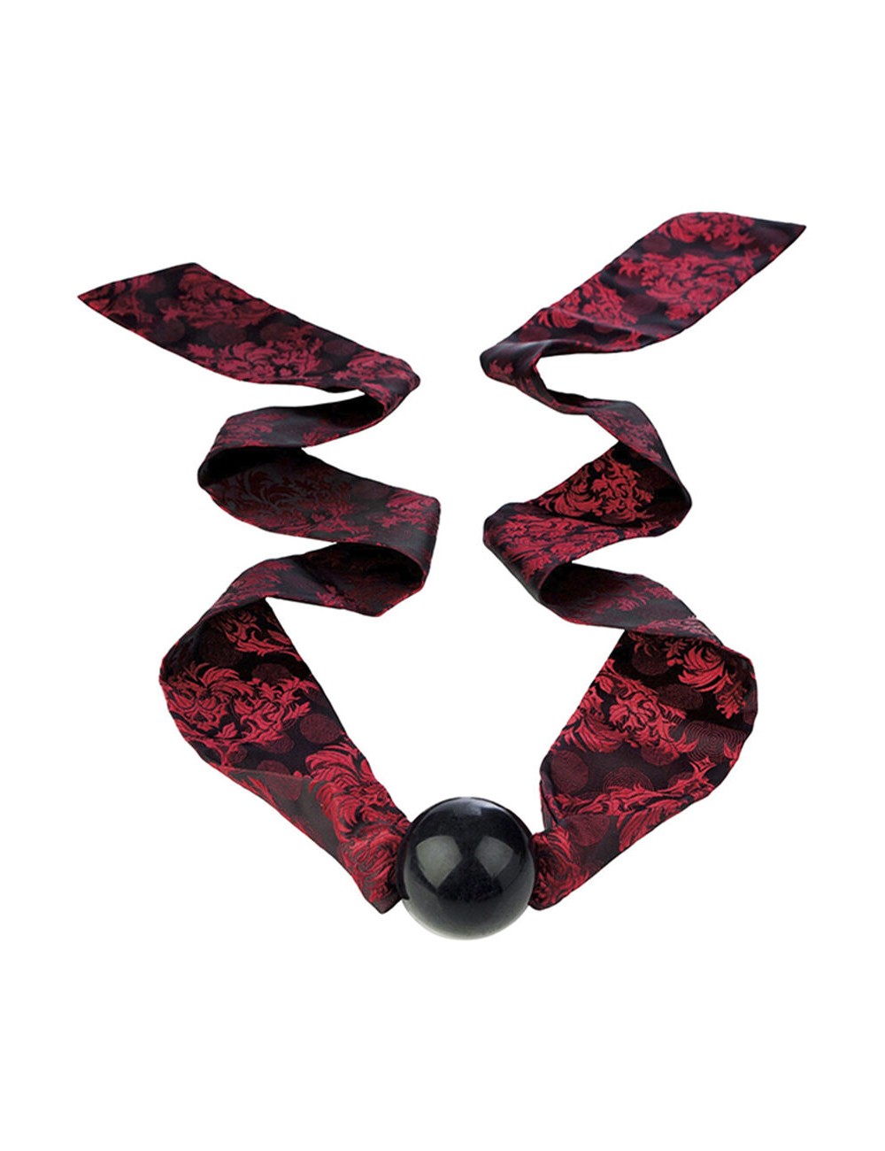 CALEXOTICS - SCANDAL BALL GAG CON FIOCCO NERO/ROSSO CALEXOTICS - SCANDAL BALL GAG CON FIOCCO NERO/ROSSO
