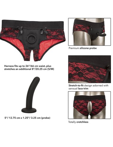 CALEXOTICS - SCANDAL SET DI SLIP SENZA CAVALLO CON DILDO TAGLIA S/M