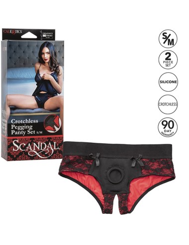 CALEXOTICS - SCANDAL SET DI SLIP SENZA CAVALLO CON DILDO TAGLIA S/M