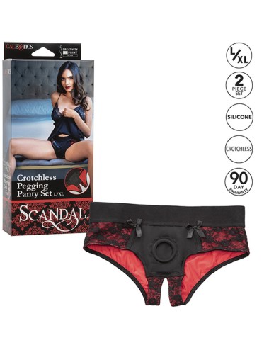 CALEXOTICS - SCANDALO SET DI SLIP SENZA CAVALLO CON DILDO TAGLIA L/XL