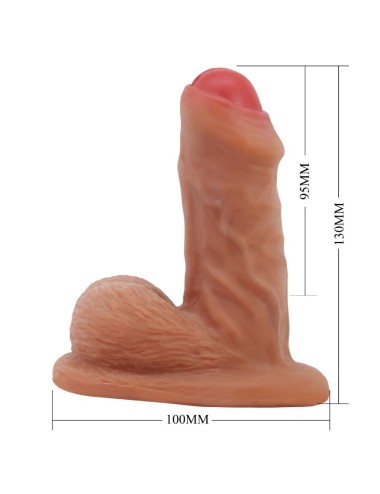 PRETTY LOVE - WARNELL DILDO ULTRA REALISTICO ED ELASTICO 9,5 CM MULATO