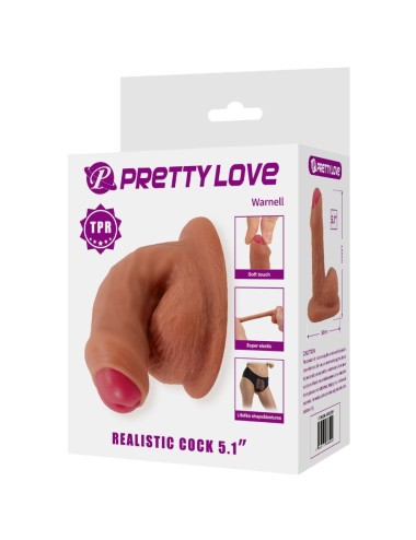 PRETTY LOVE - WARNELL DILDO ULTRA REALISTICO ED ELASTICO 9,5 CM MULATO
