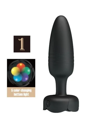 PRETTY LOVE - TARION PLUG ANALE CON LUCE LED NERO 12