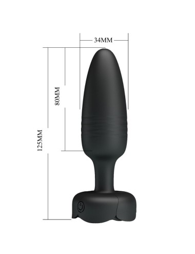 PRETTY LOVE - TARION PLUG ANALE CON LUCE LED NERO 12,5 CM
