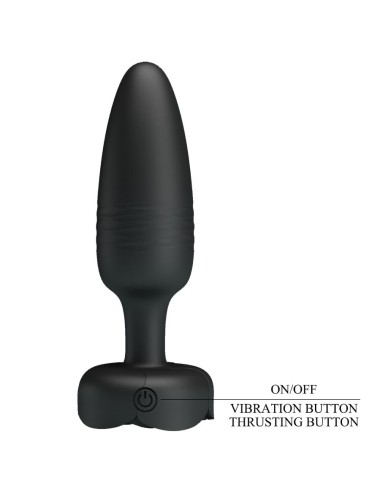 PRETTY LOVE - TARION PLUG ANALE CON LUCE LED NERO 12,5 CM